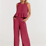 Conjunto Feminino de Blusa e Calça Soltinha Martina