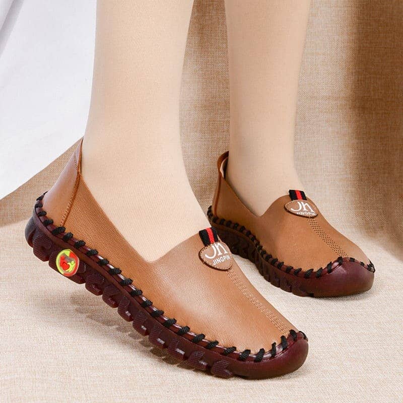 Sapatilha de Couro Macio Ortopédica