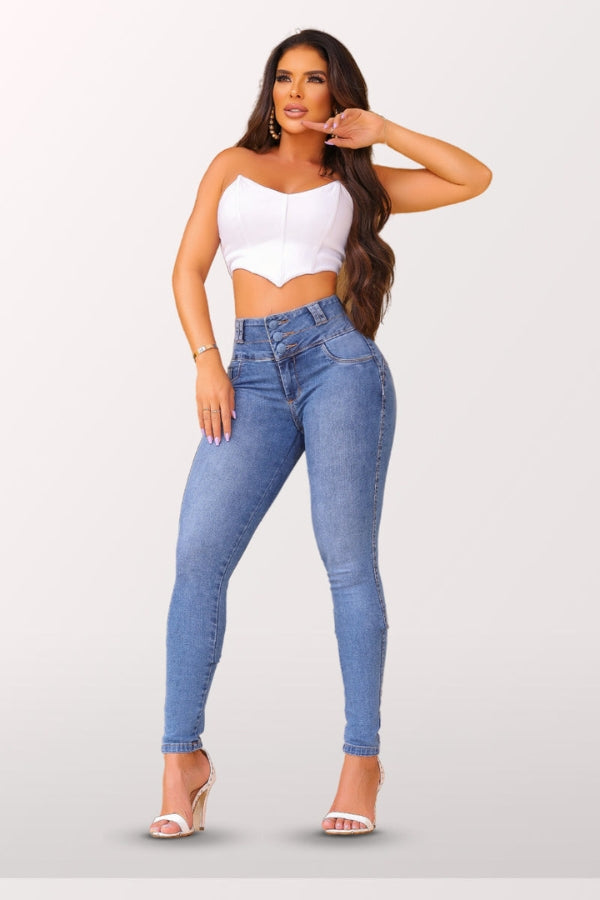 Calça Jeans Modeladora Fatal Mega Bumbum Apaixonante