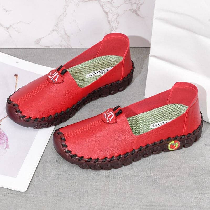 Sapatilha de Couro Macio Ortopédica