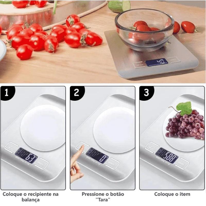 Balança Digital de Alta Precisão — Ideal para Cozinha e Receitas Perfeitas