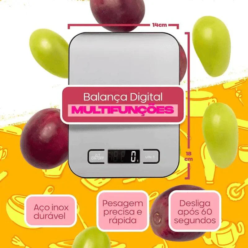 Balança Digital de Alta Precisão — Ideal para Cozinha e Receitas Perfeitas