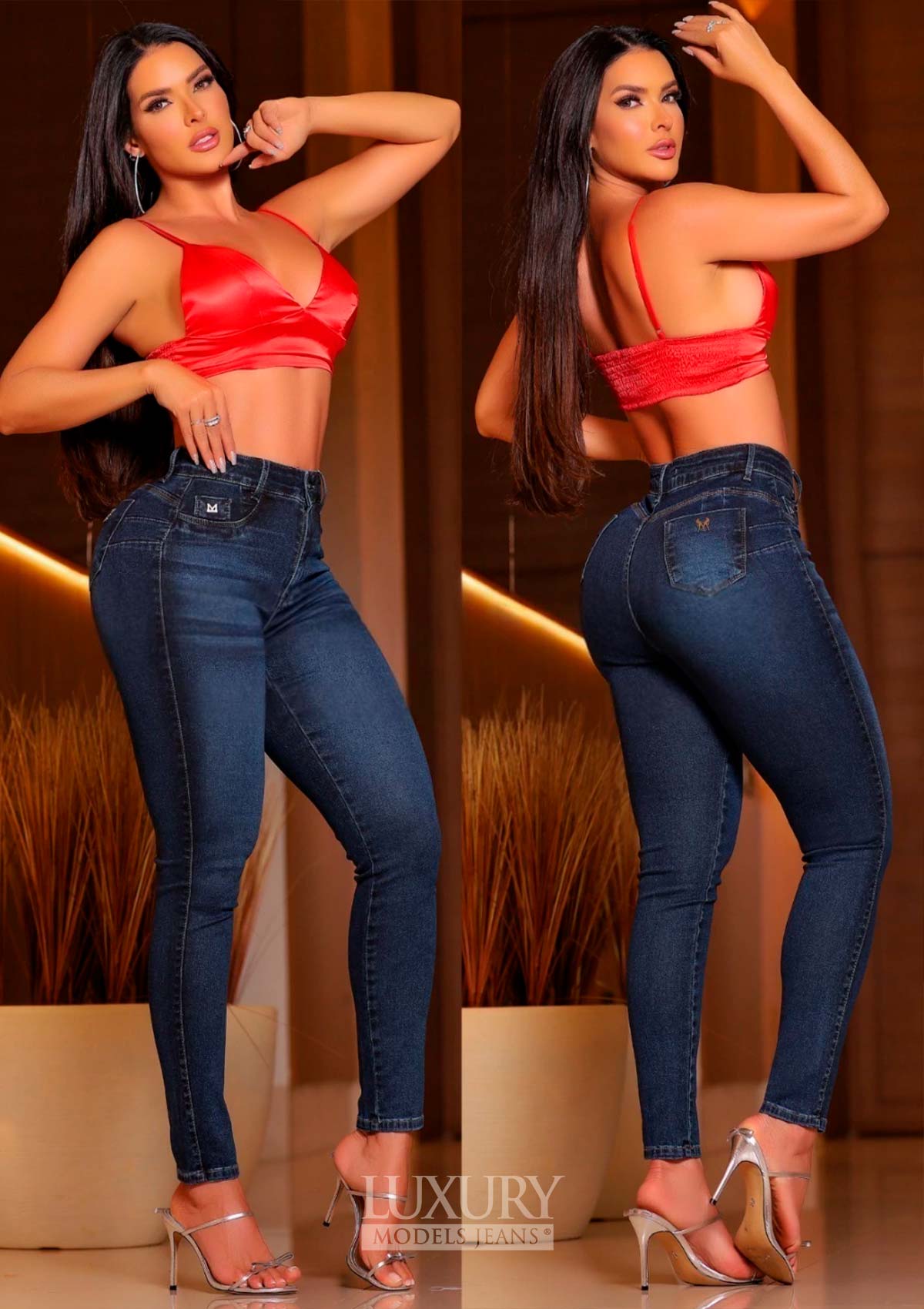 Calça Jeans Modeladora Lipo Empina Bumbum Cós Alto - C454