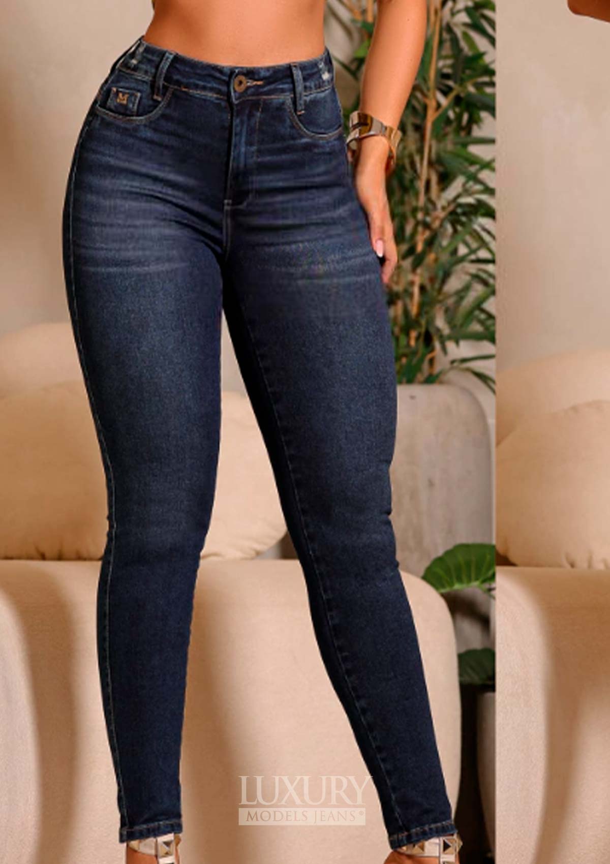 Calça Jeans Modeladora Lipo Empina Bumbum Cós Alto - C454