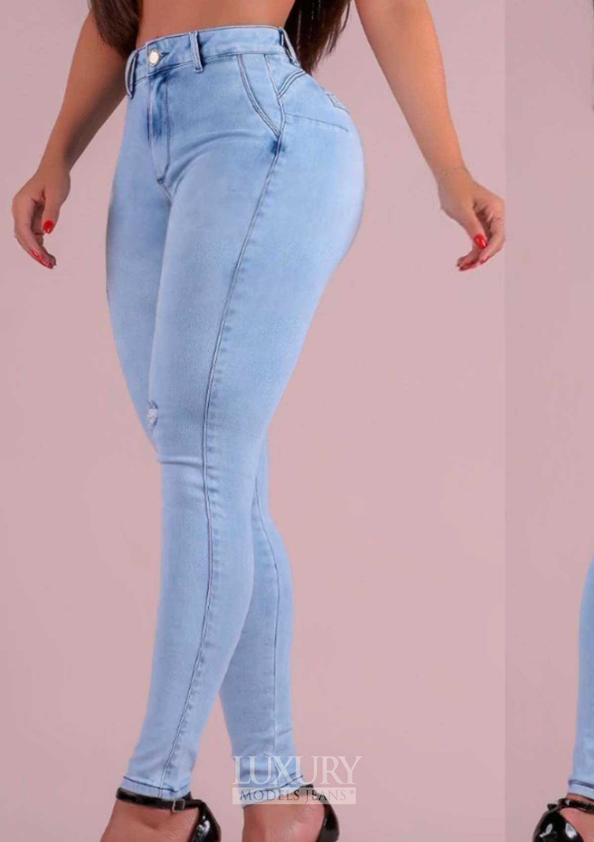Calça Jeans Modeladora Lipo Empina Bumbum Cós Alto - C470