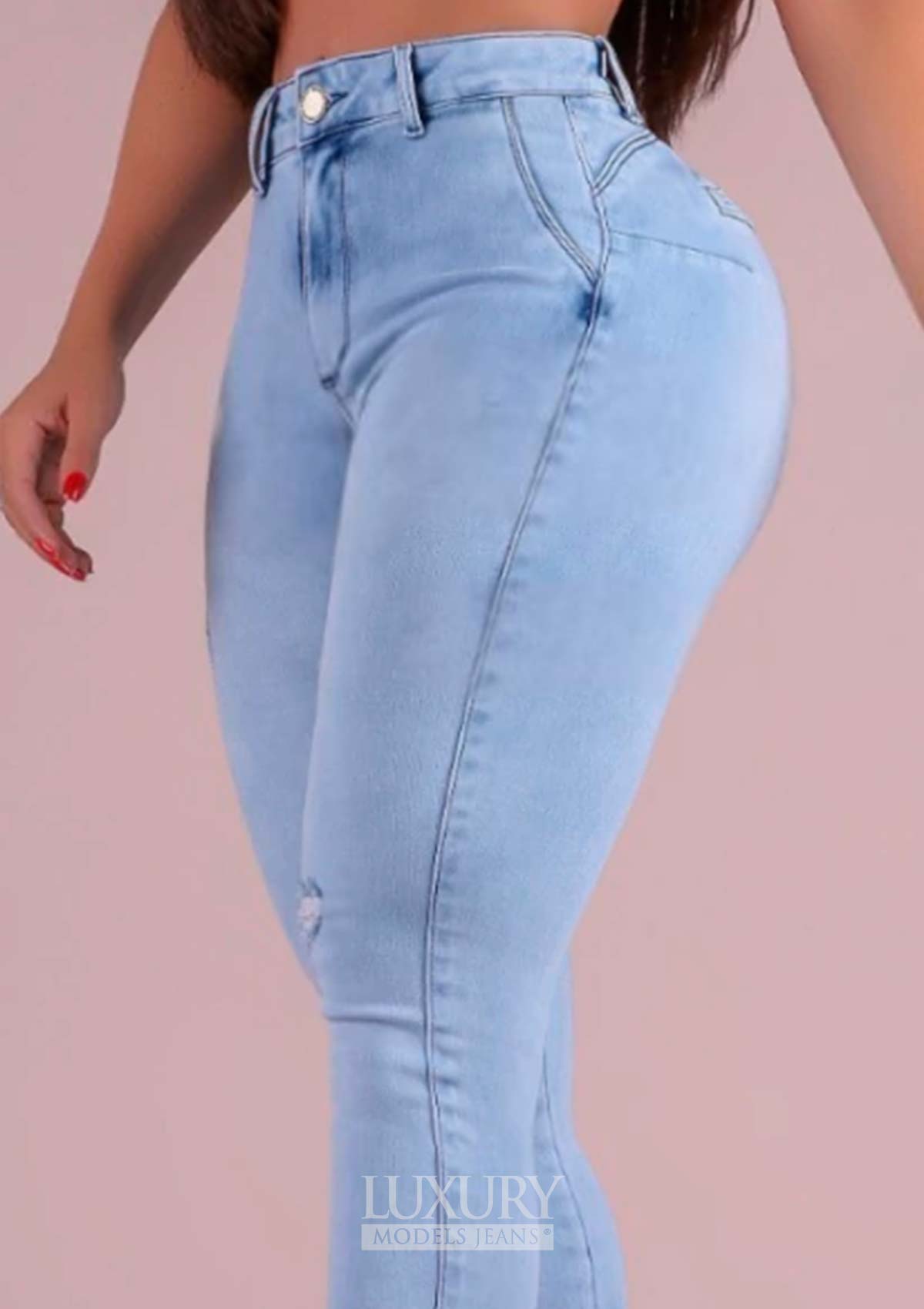Calça Jeans Modeladora Lipo Empina Bumbum Cós Alto - C470