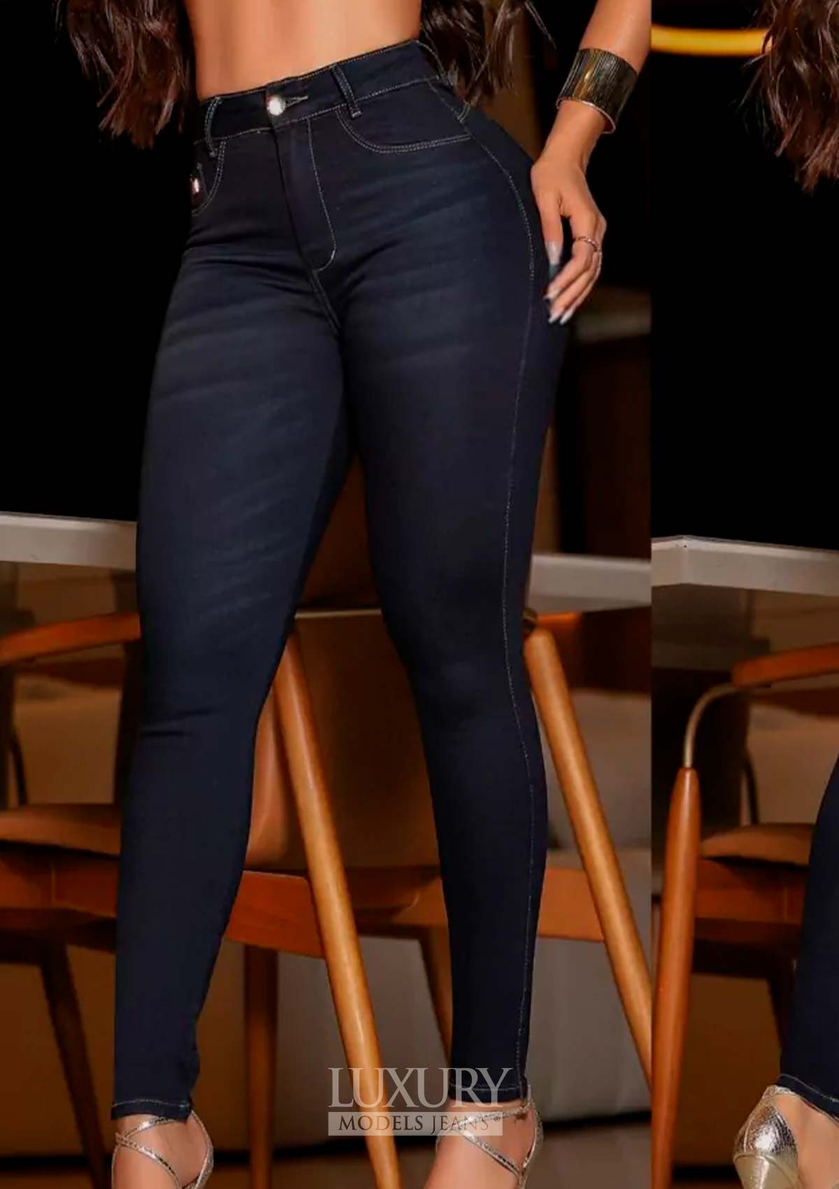 Calça Jeans Modeladora Lipo Empina Bumbum Cós Alto - C483