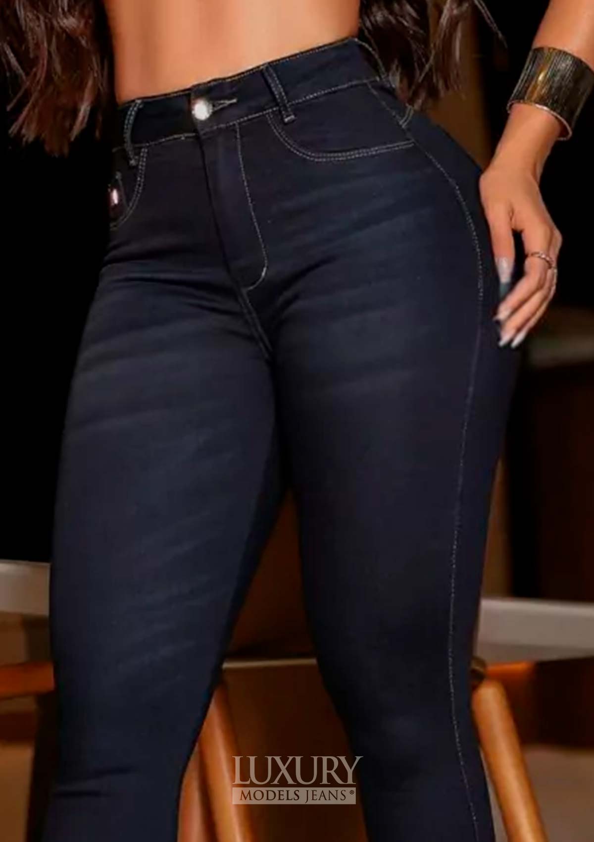 Calça Jeans Modeladora Lipo Empina Bumbum Cós Alto - C483