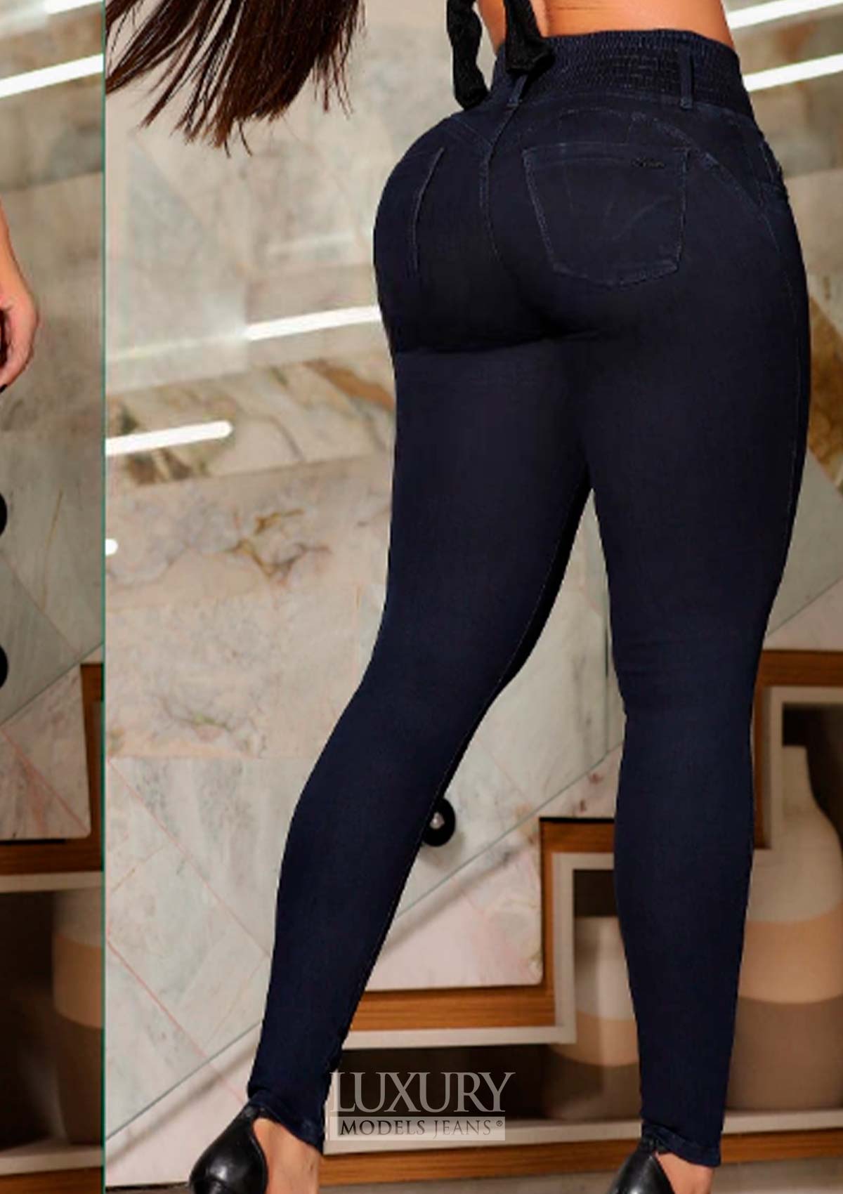 Calça Jeans Modeladora Super Lipo Empina Bumbum Cós Elástico - C525