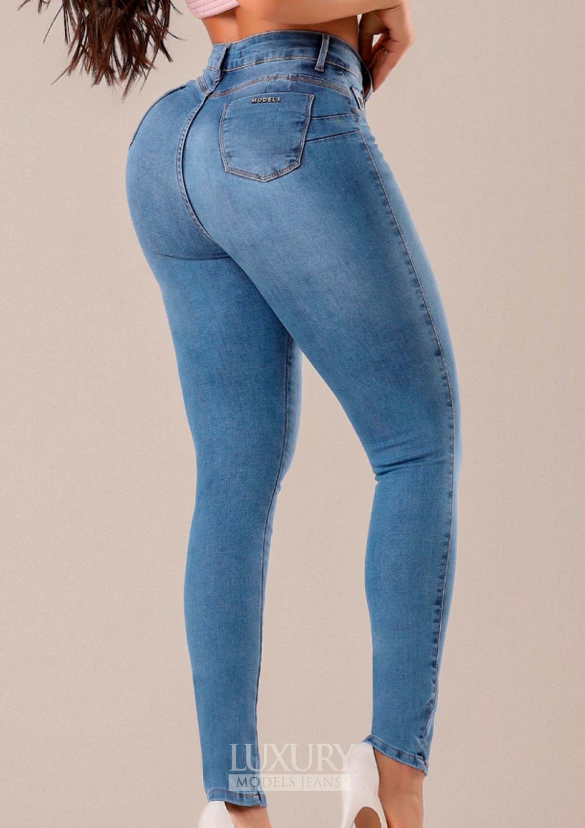 Calça Jeans Modeladora Lipo Empina Bumbum Cós Alto - C590