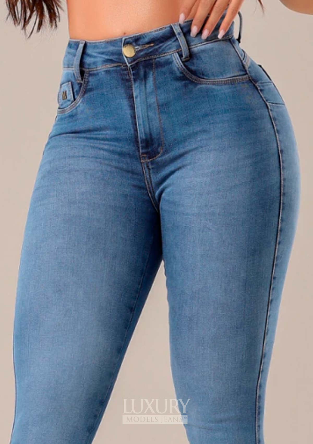 Calça Jeans Modeladora Lipo Empina Bumbum Cós Alto - C590