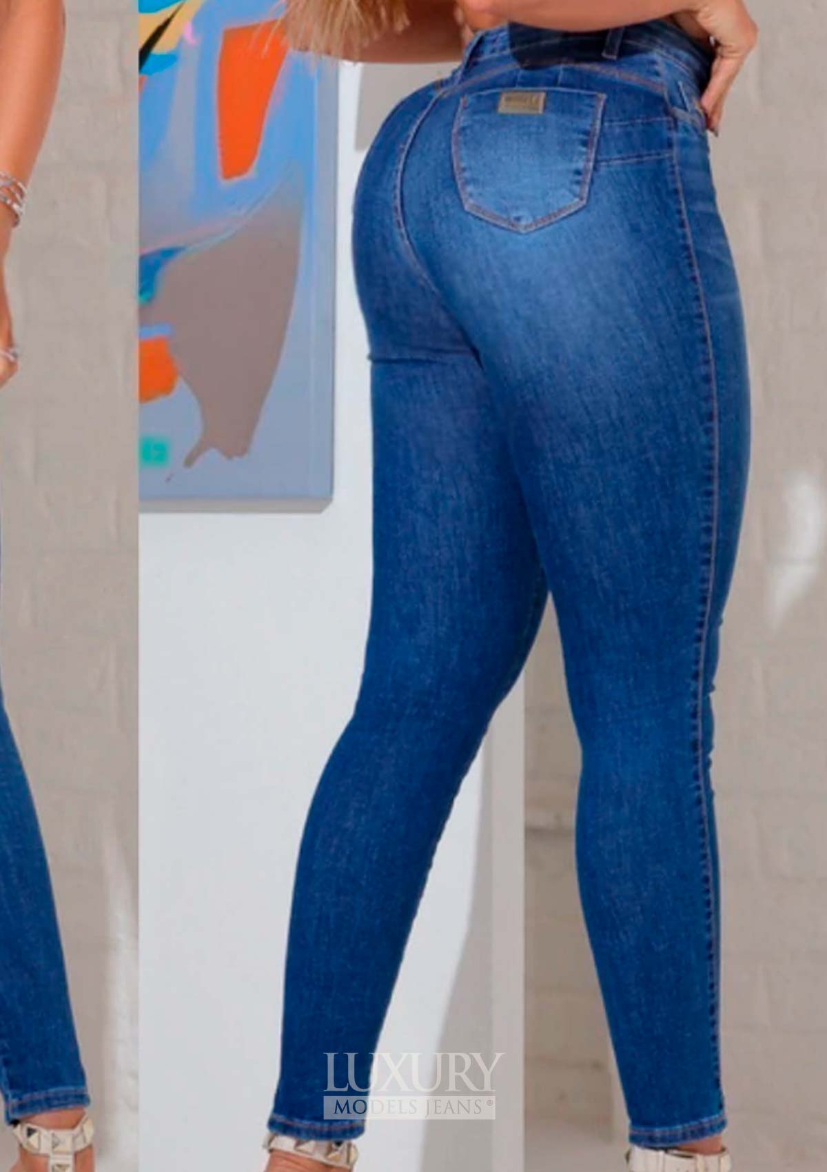 Calça Jeans Modeladora Lipo Empina Bumbum Cós Alto - C590