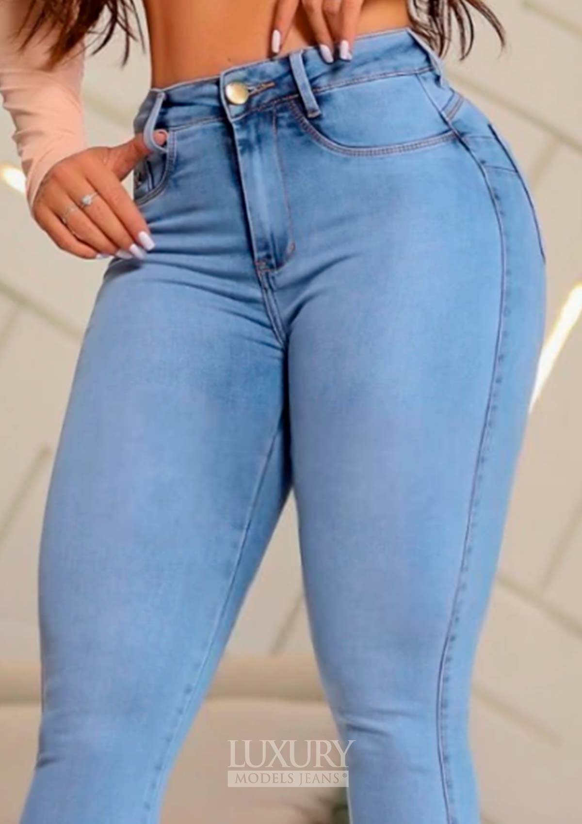 Calça Jeans Modeladora Lipo Empina Bumbum Cós Alto - C594